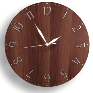 Wooden Wall Clock Number Wall Clock Rustic Vintage Wood Wall Clock Silent Non Ticking 10-inch Round Analog Alarm For Room